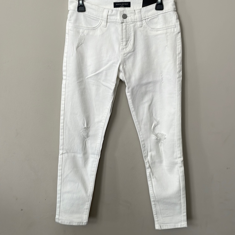 Banana Republic | Denim Skinny Legging White Deconstruct 28 NWT